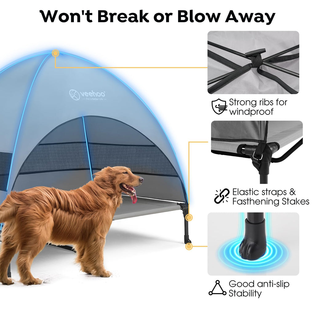 Elevated Outdoor Dog Bed with Canopy P97897