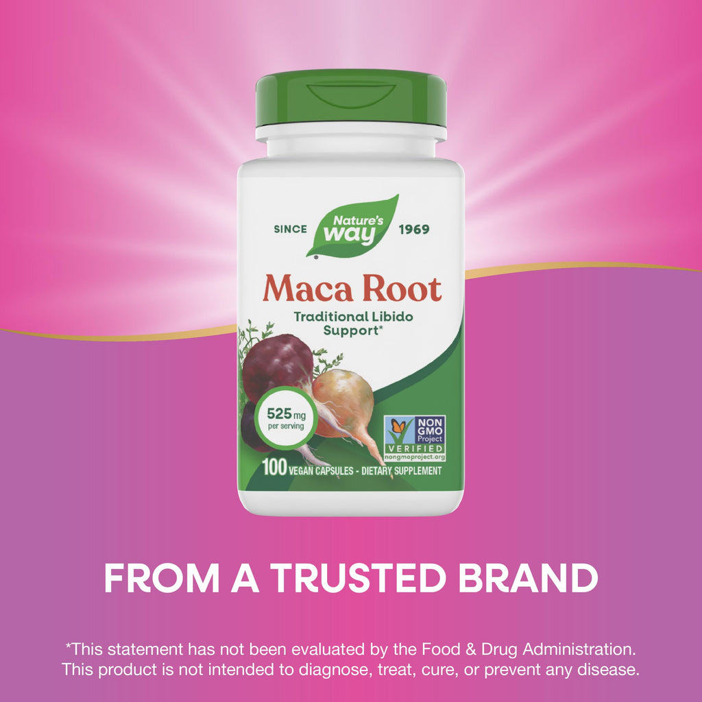 Maca Root Capsules Vegan 100 ct N4168