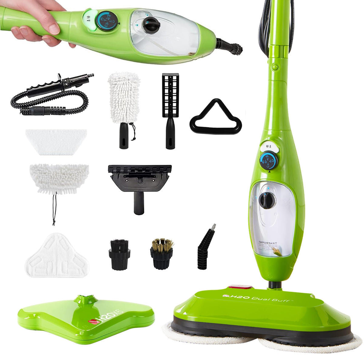 8 in 1 Handheld Steam Mop with 2 Washable Scrub Pads H194
