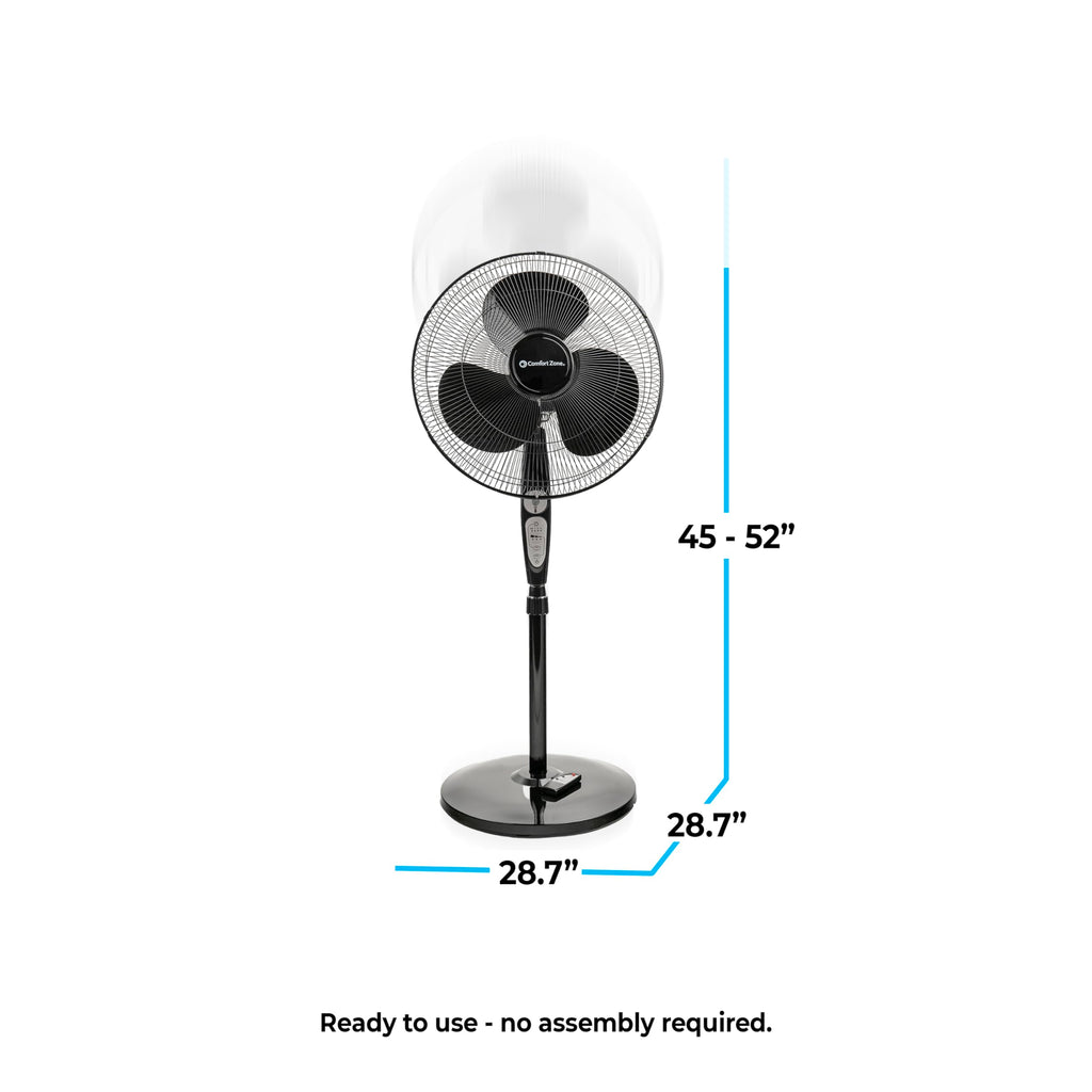 18 inch 3 Speed Oscillating Pedestal Fan with Remote Control K91812