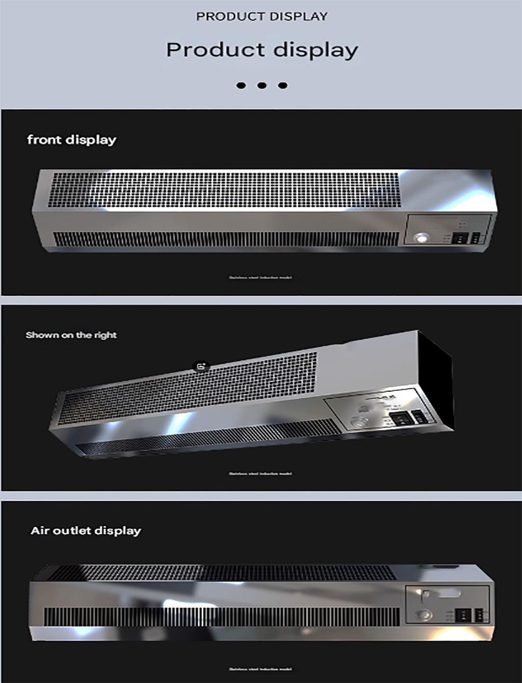 Elevator Air Curtain with Human Sensor Silver E6279