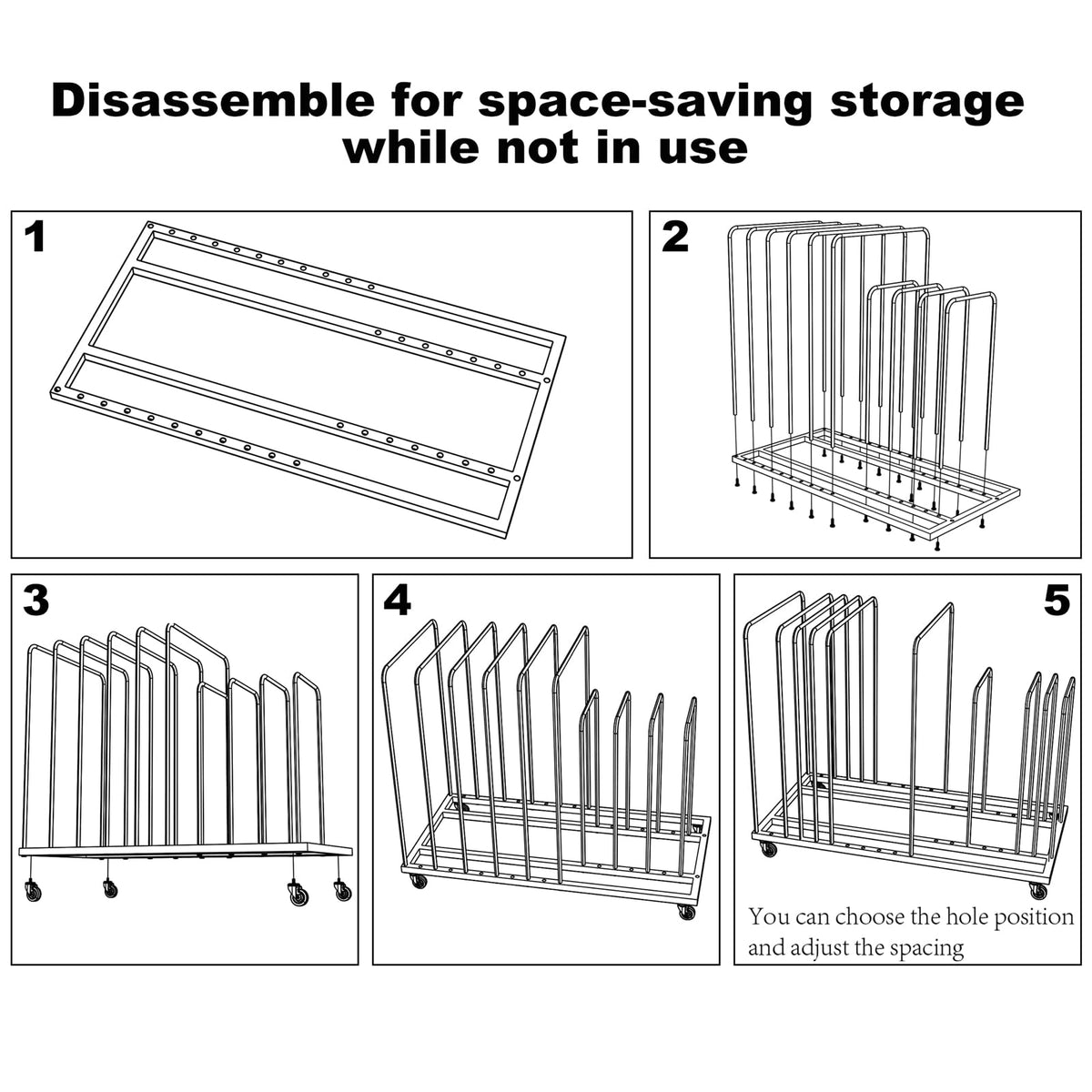 Art Canvas Storage Rack with Wheels I258519