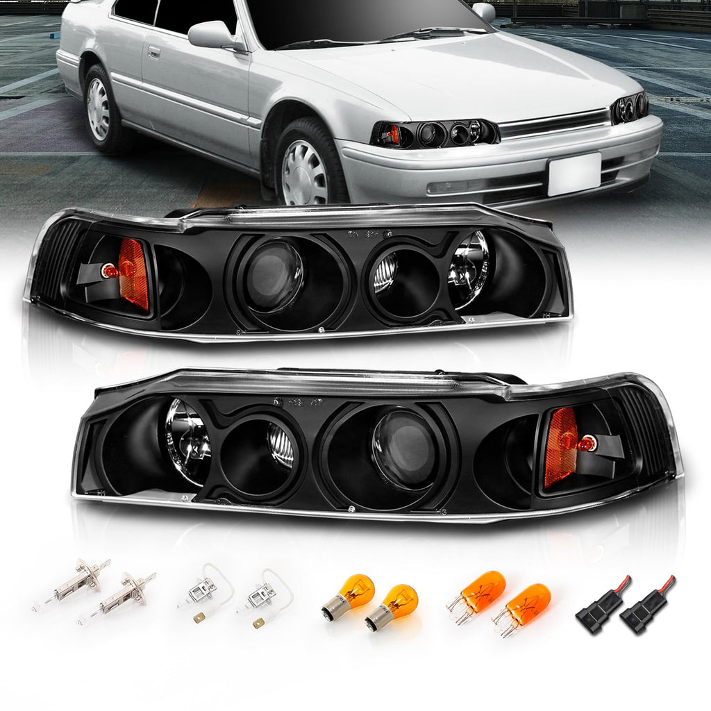 Black Replacement Projector Headlights Set G758