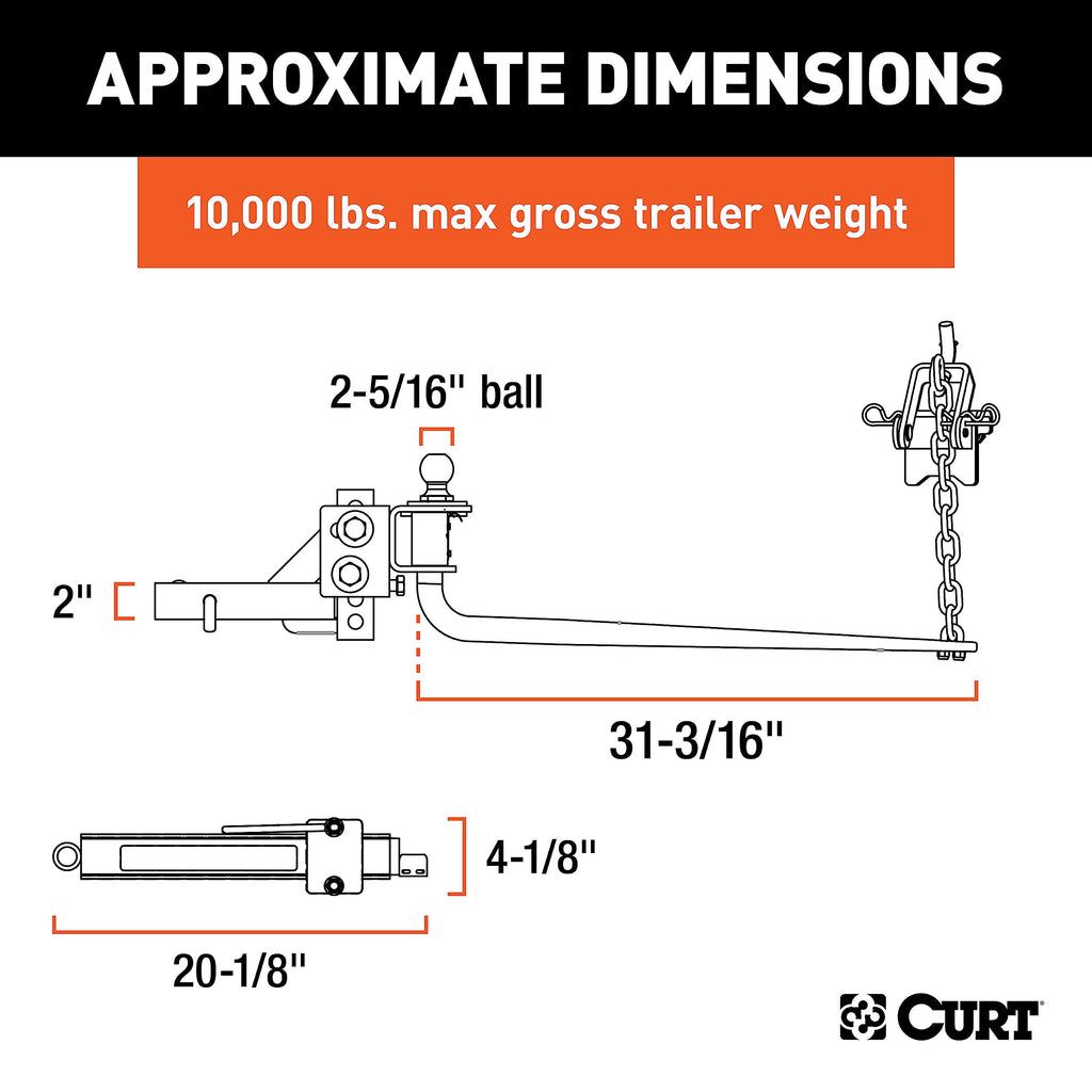 Round Bar Weight Distribution Hitch with Sway Control Q799