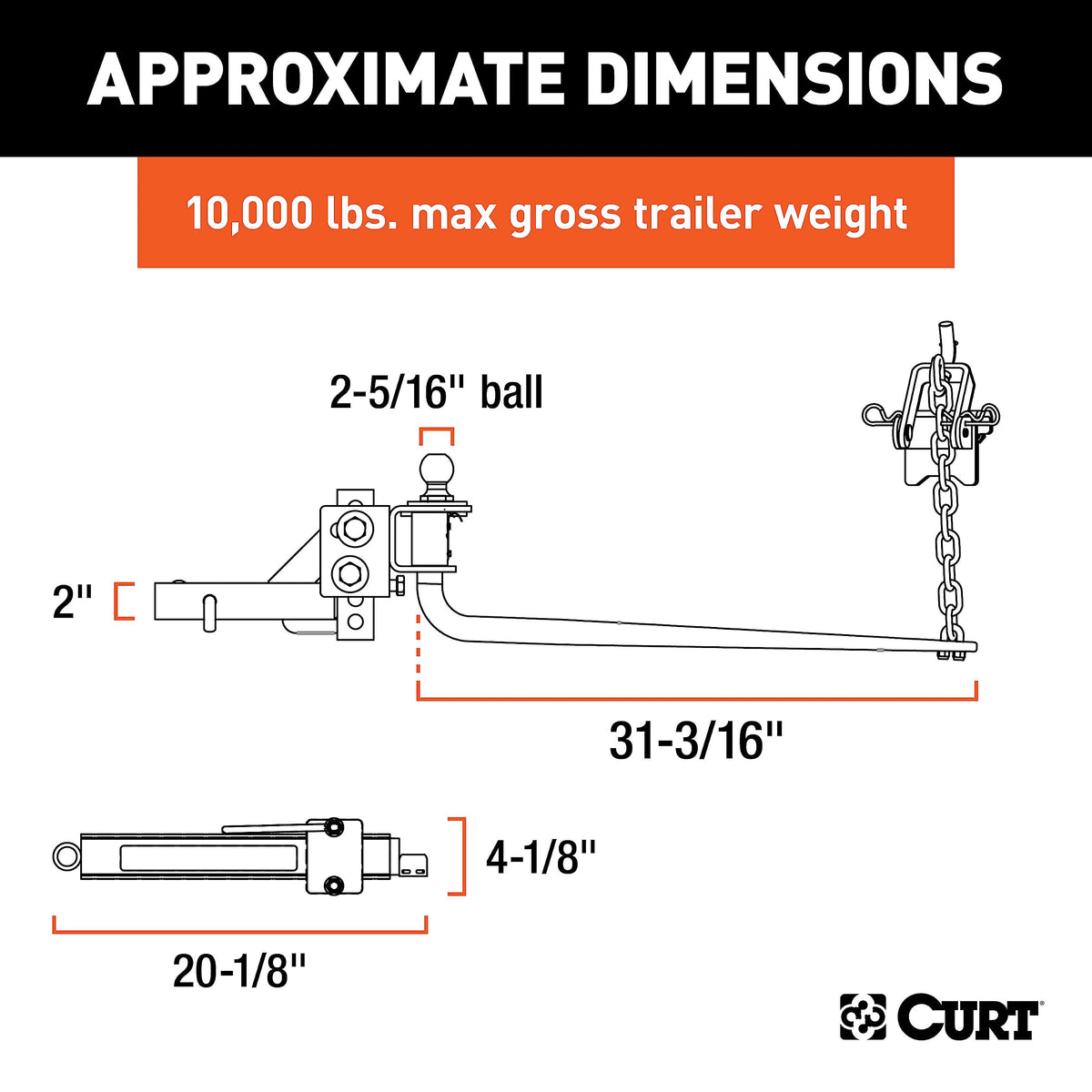 Round Bar Weight Distribution Hitch with Sway Control Q799