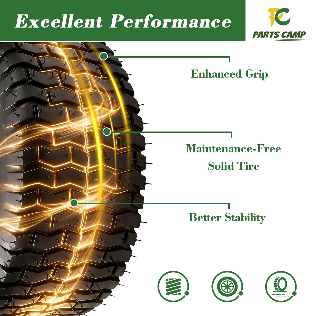 15x6.00-6 Tire and Inner Tube Set with TR-13 Valve Stem Z482918