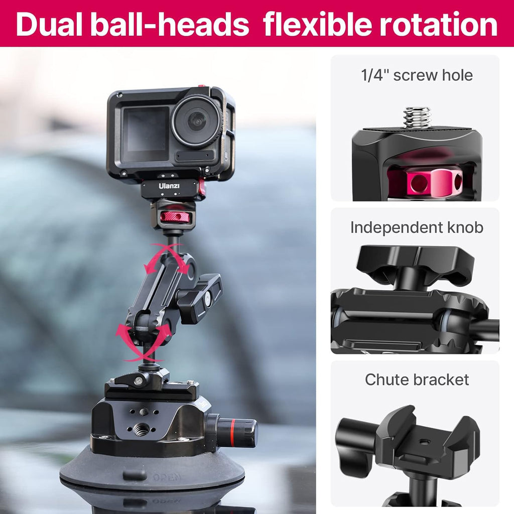 Suction Mount 4.5'' Magic Arm Bracket for DSLR Cameras Y246268