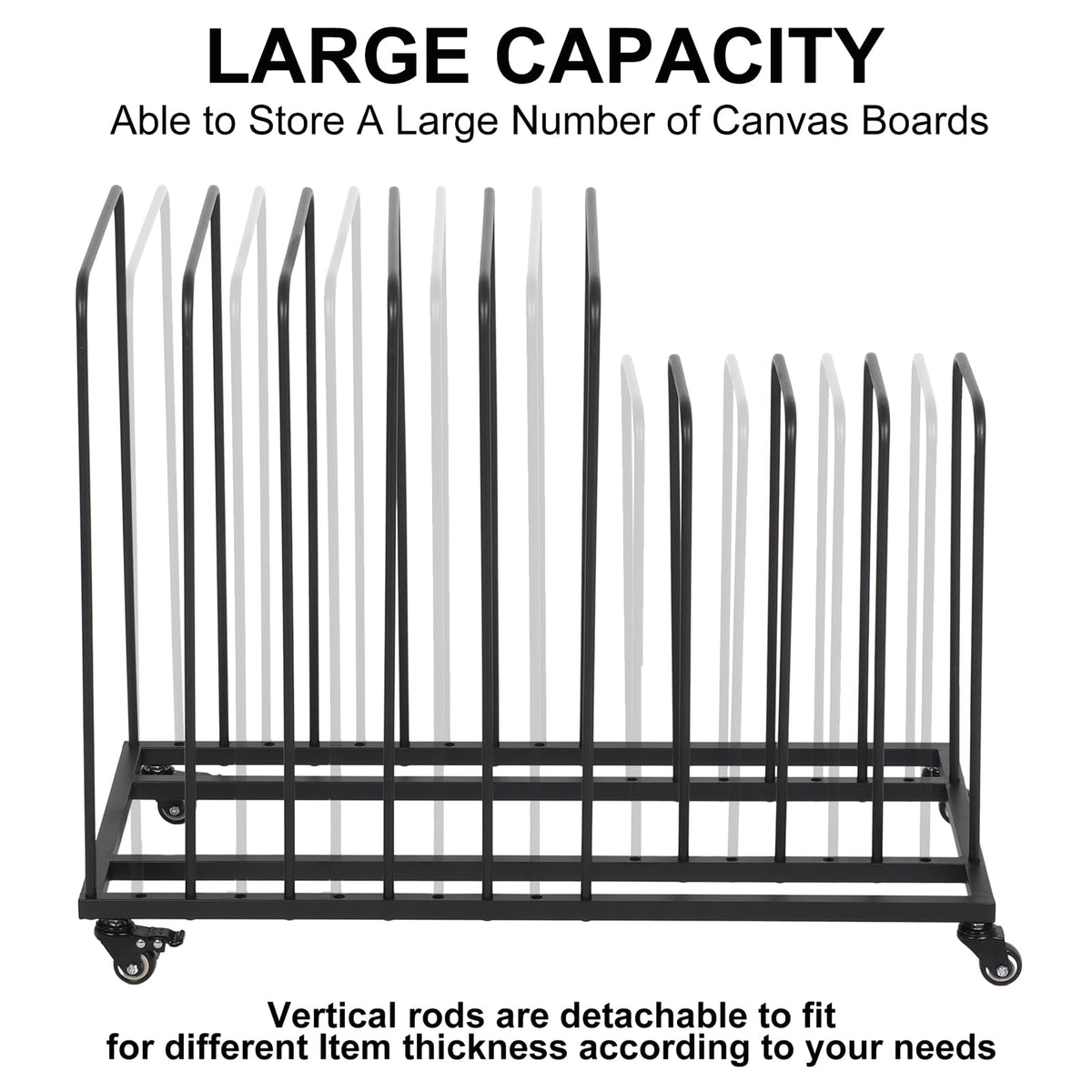 Art Canvas Storage Rack with Wheels I258519