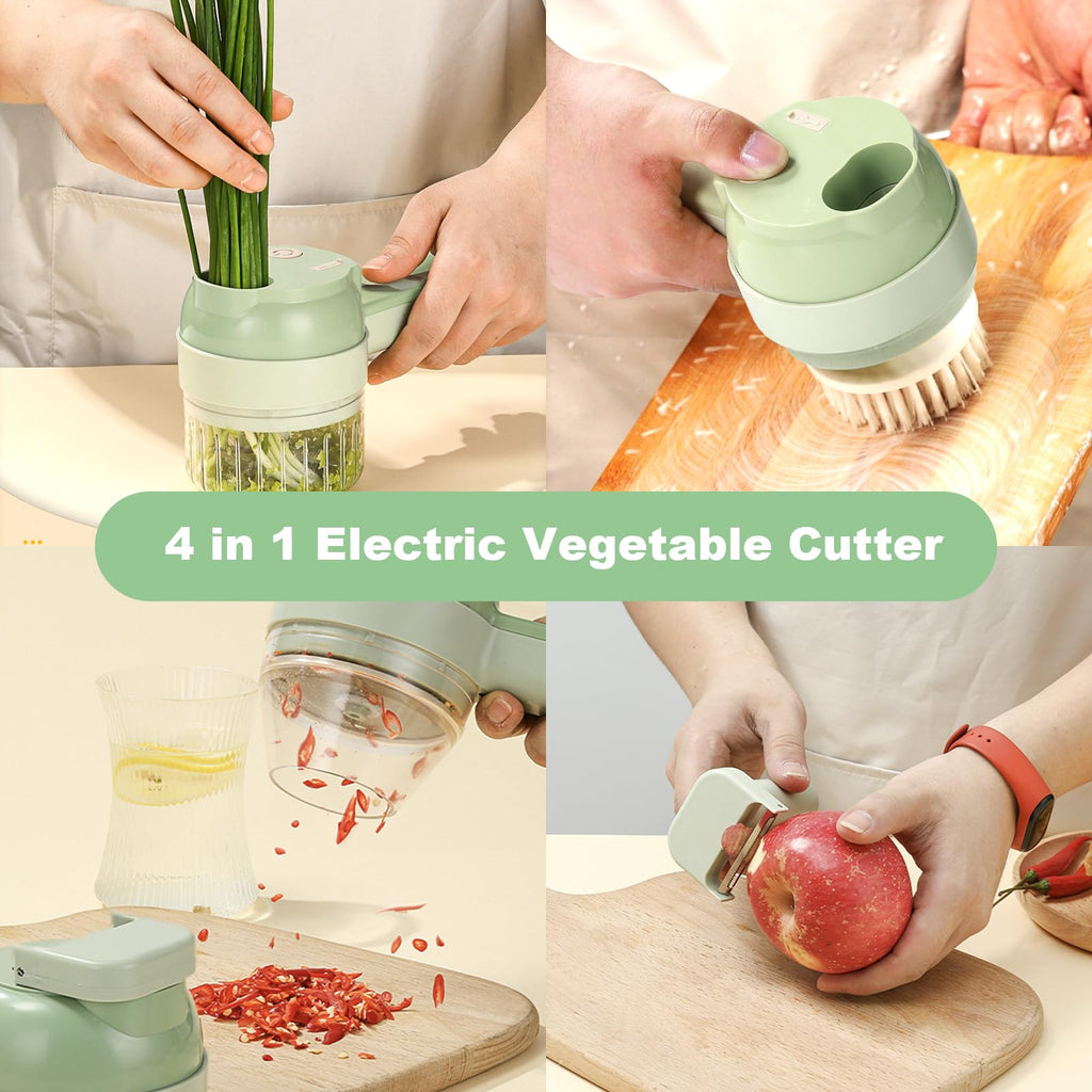 Portable Wireless Electric 4-in-1 Vegetable Cutter Set R427189