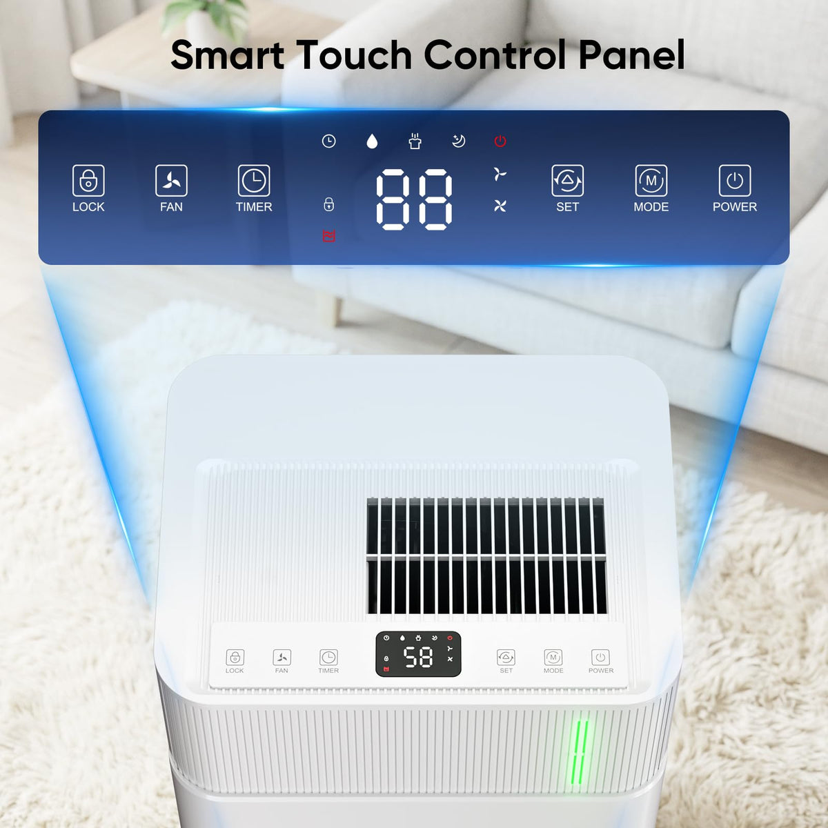 52-Pint 4,500 Sq Ft Dehumidifier with Drain Hose Q7261