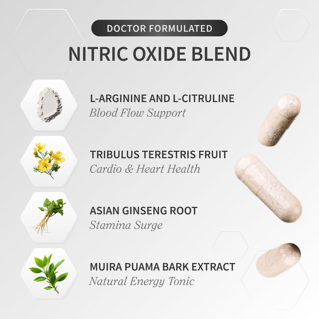 Nitric Oxide Beet Root Soft Chews + Booster Bundle, 60 Soft Chews + 90 Capsules I692565