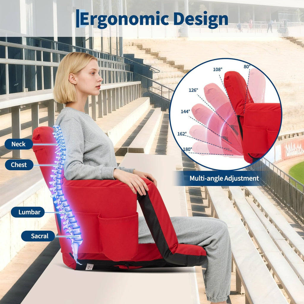 2 PCS Portable Folding Stadium Bleacher Chair L736065