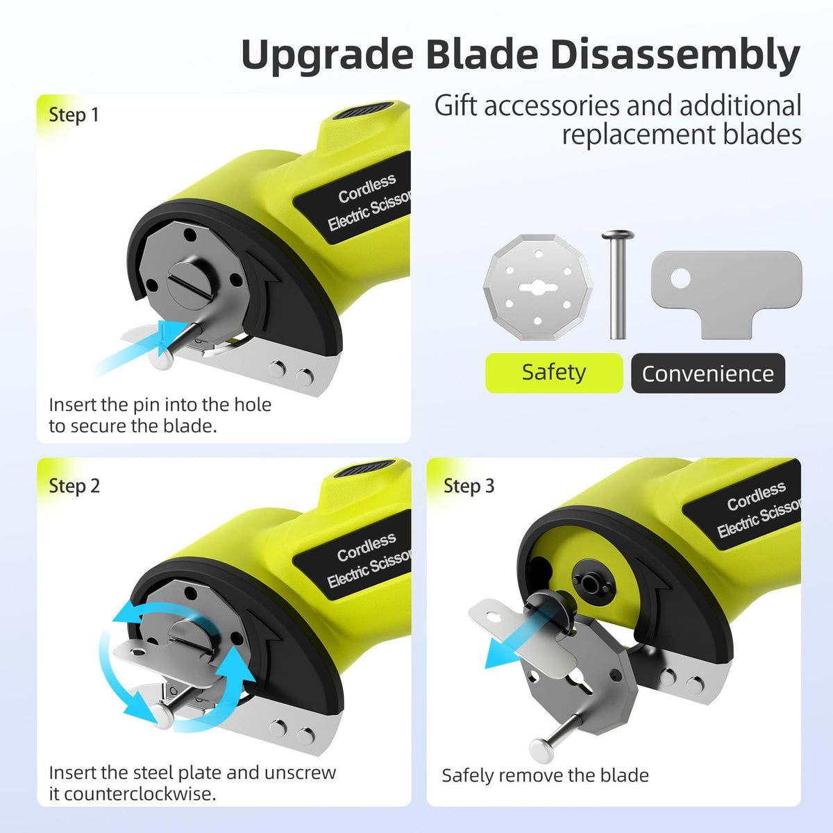Cordless Electric Cutter with 2 Rotary Blades A9461