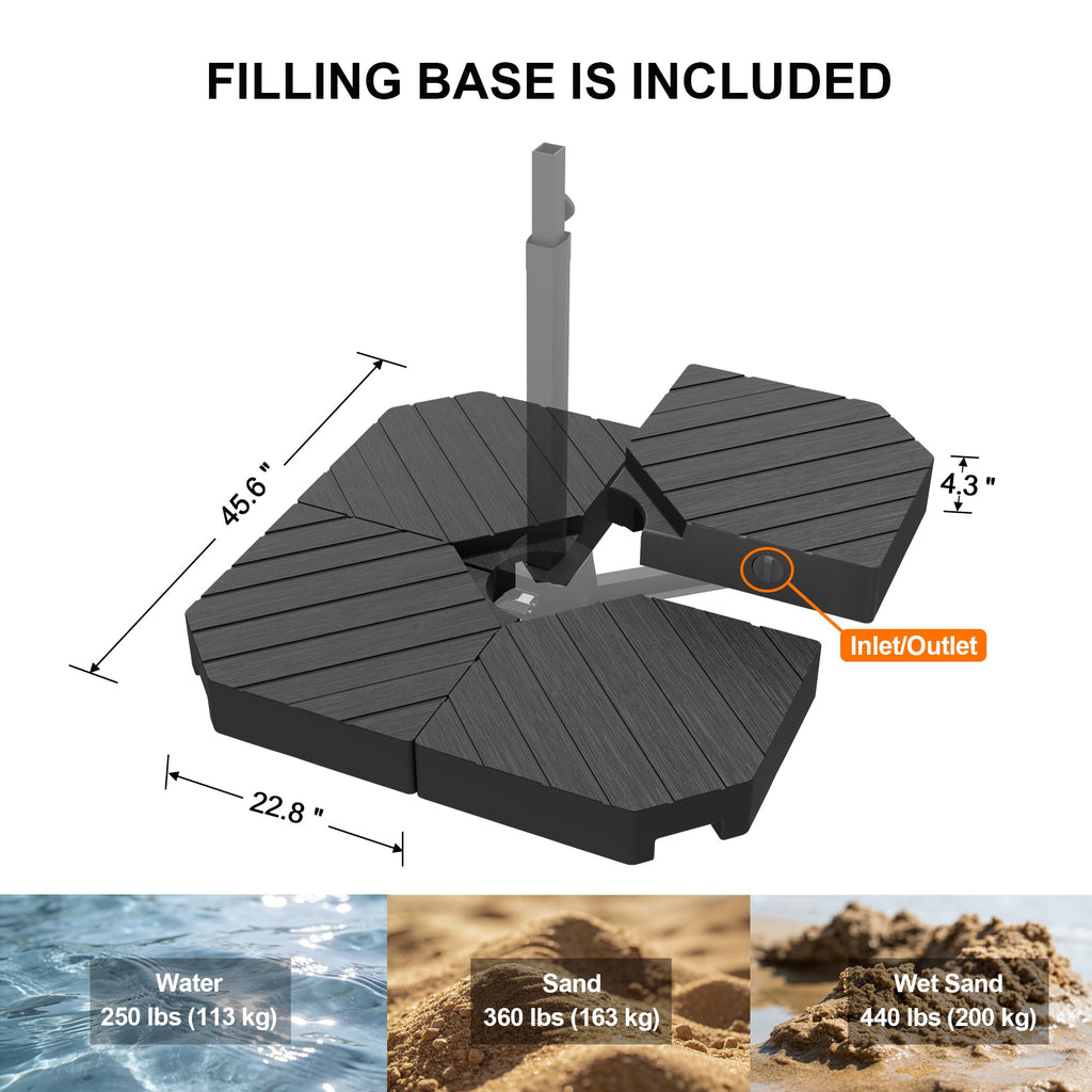 10' X 10' Cantilever Umbrella with LED Lights E45521
