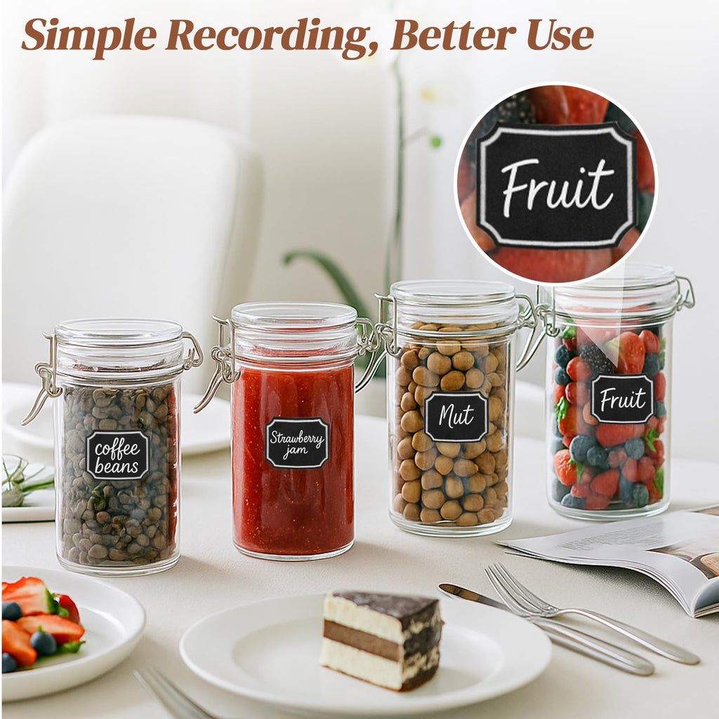 8 PCS 16 oz Glass Jars with Airtight Lid L838