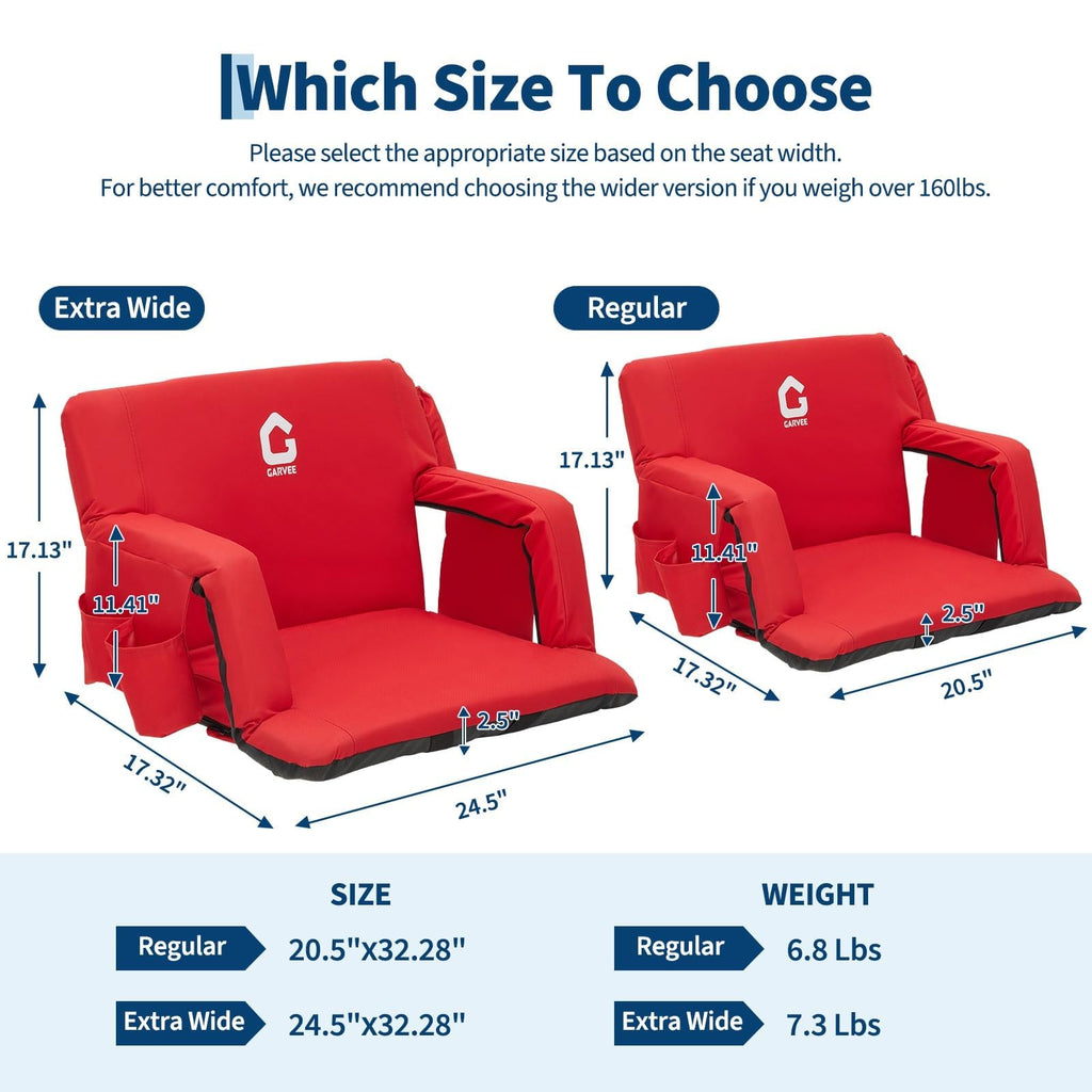 2 PCS Portable Folding Stadium Bleacher Chair L736065