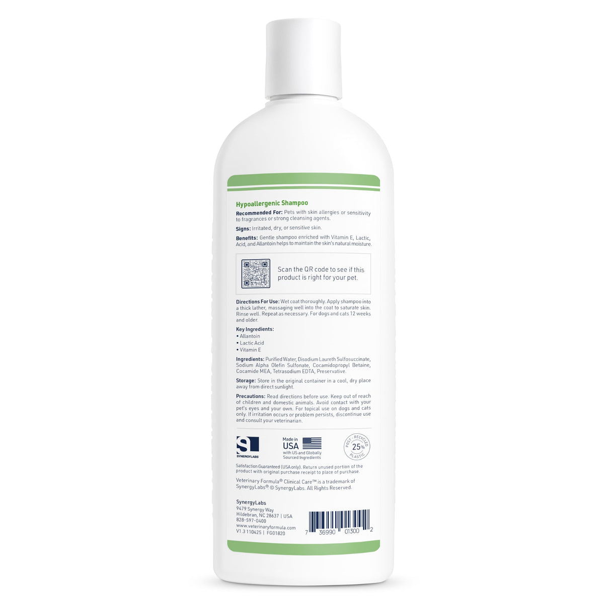 Hypoallergenic Shampoo, 16 oz F719929