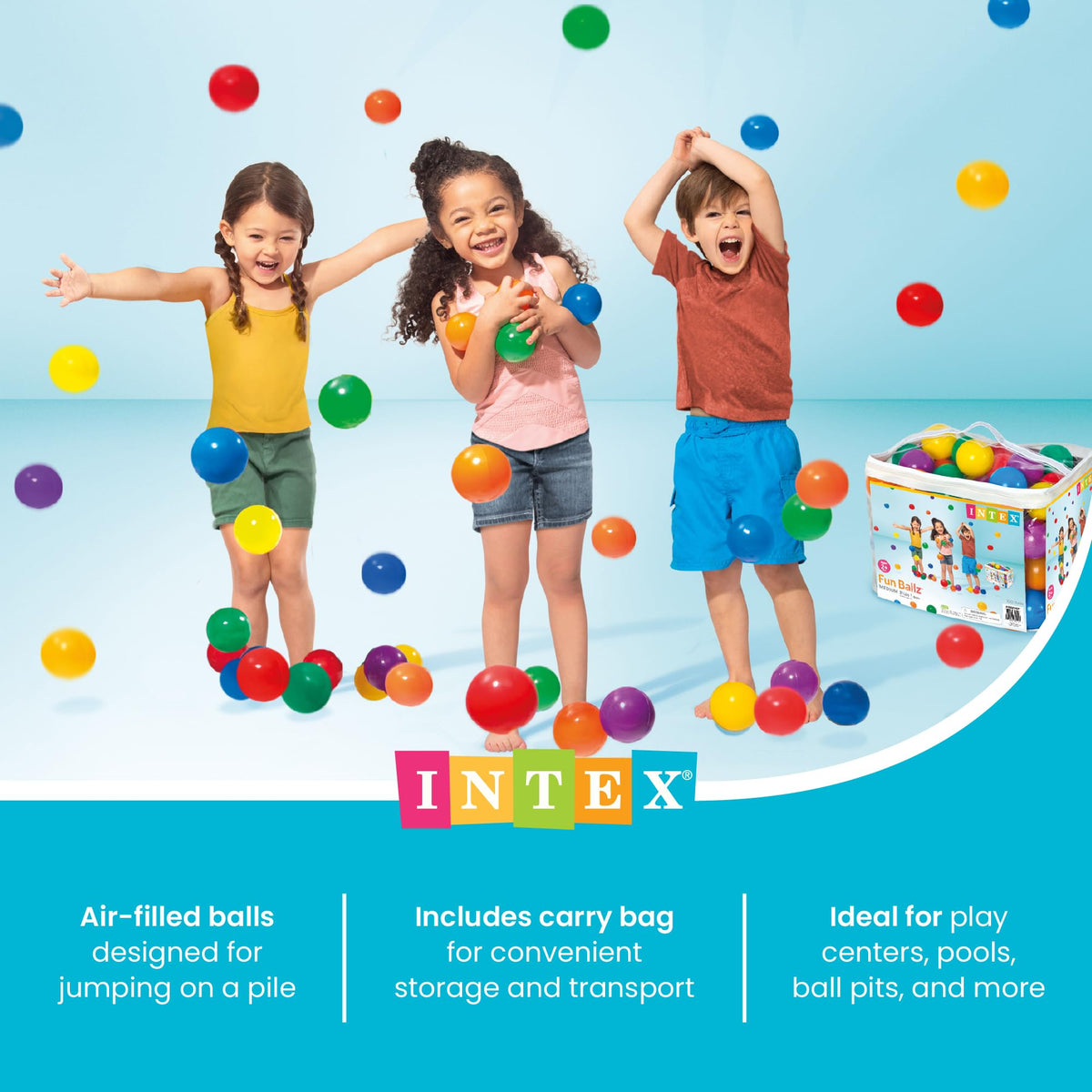 Large Plastic Ballz for Ball Pits, 100-Count R202193