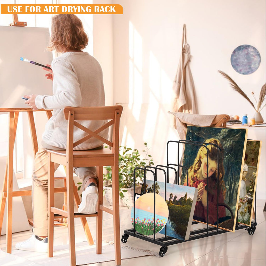 Art Canvas Storage Rack with Wheels I258519