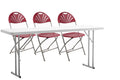Portable Folding Training Table & 3 Floral Chairs 4 Piece Set K55825