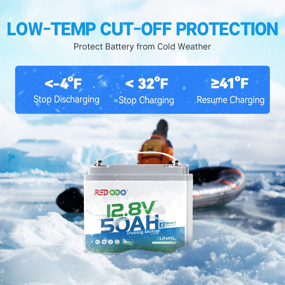 12V 50Ah LiFePO4 Deep Cycle Battery Q1189