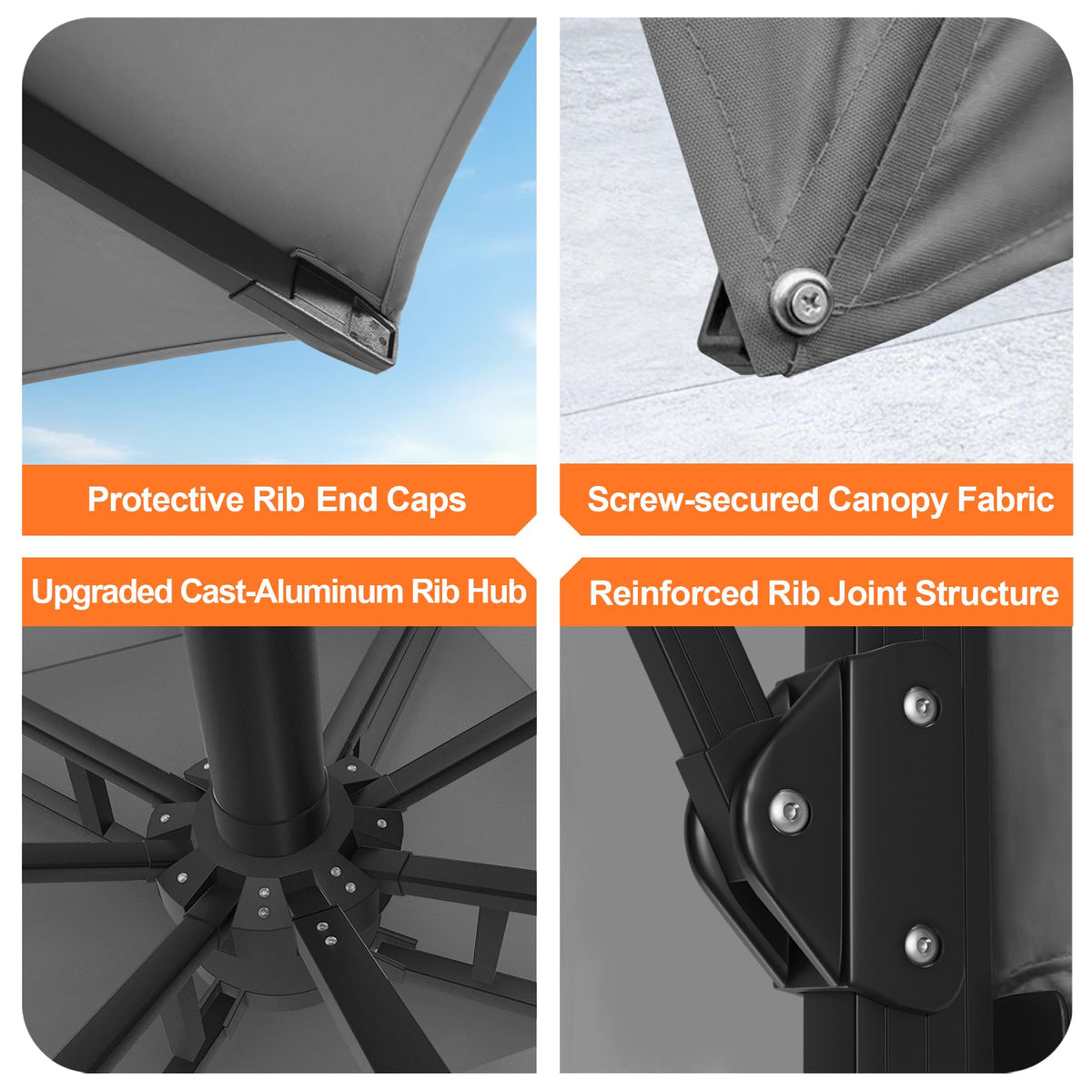 10' X 10' Cantilever Umbrella with LED Lights E45521