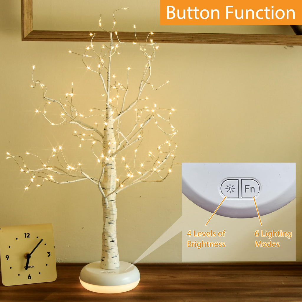 Birch Tree with Lights B62211