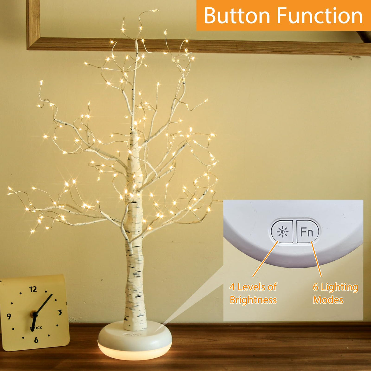 Birch Tree with Lights B62211