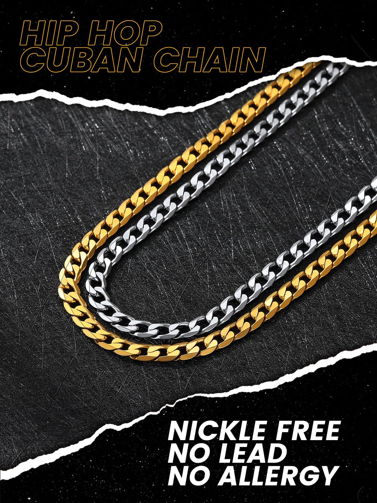 Stainless Steel Figaro Chain Necklace C476