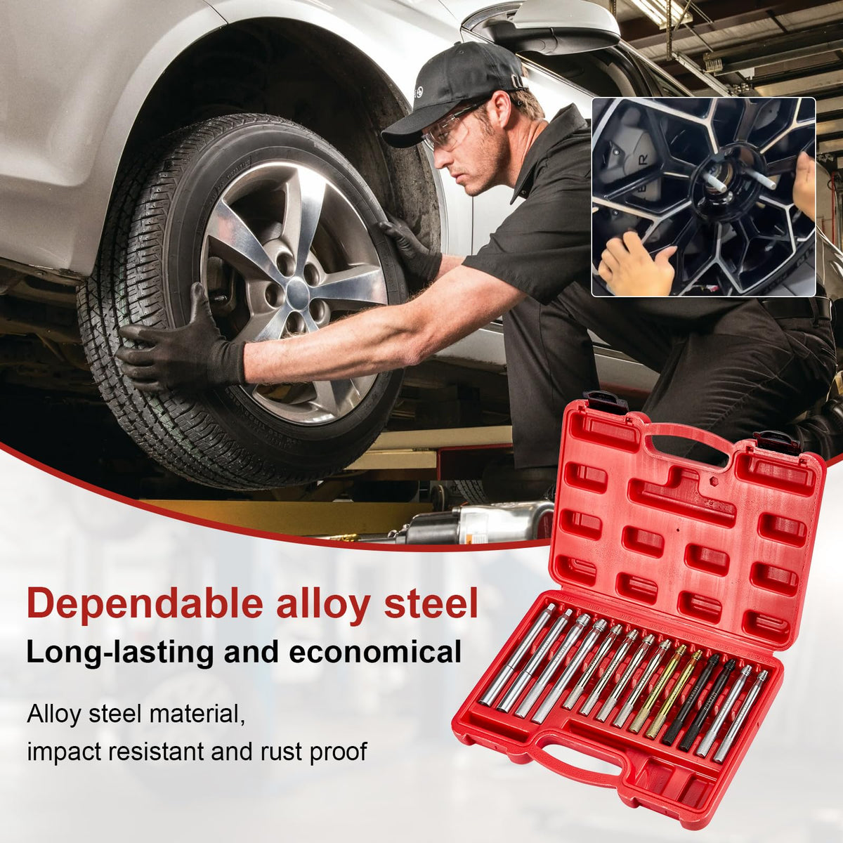 14Pcs Wheel Hanger Alignment Pin Guide Tool Set O33336