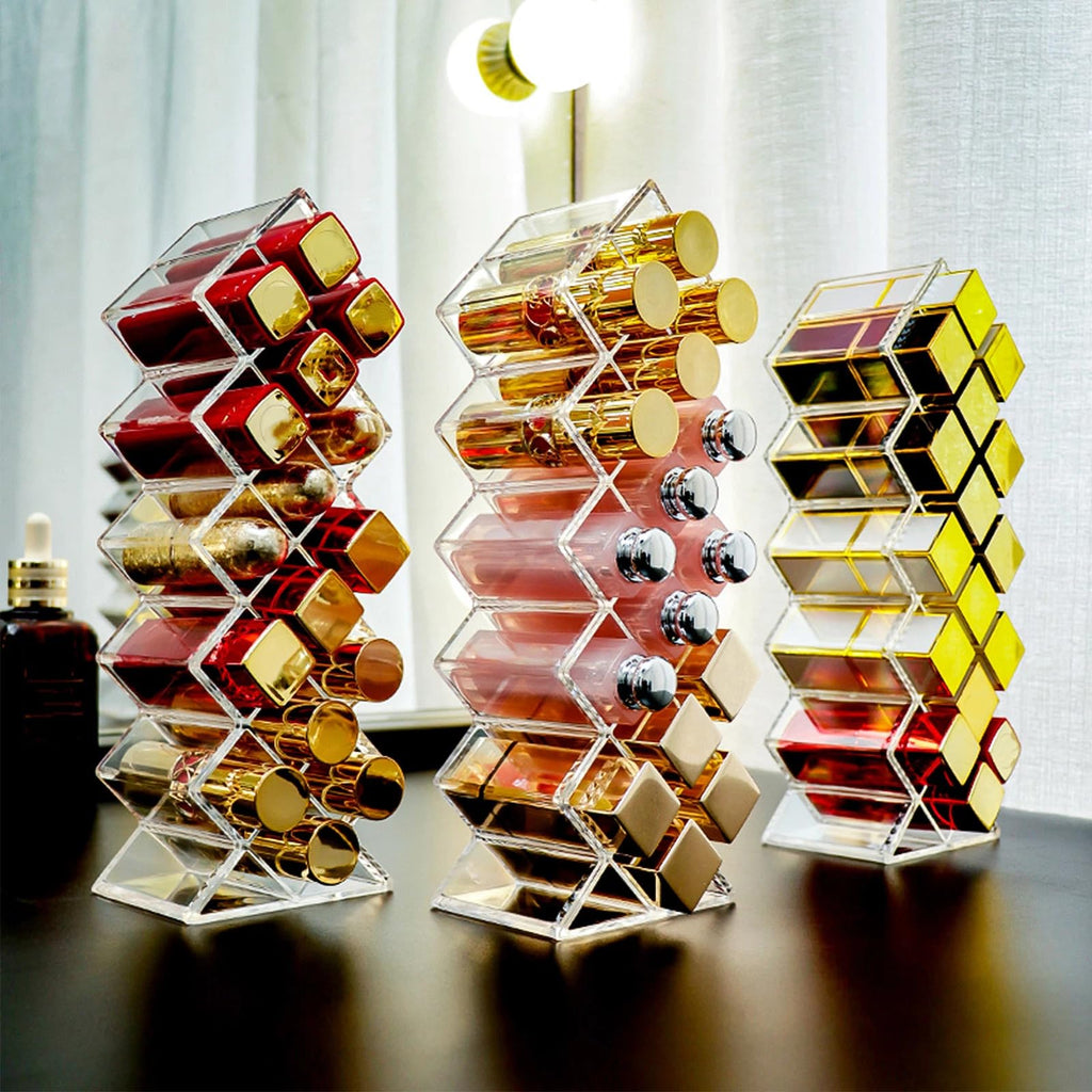 4 Pack 64 Slots Acrylic Lipstick Organizer J9380