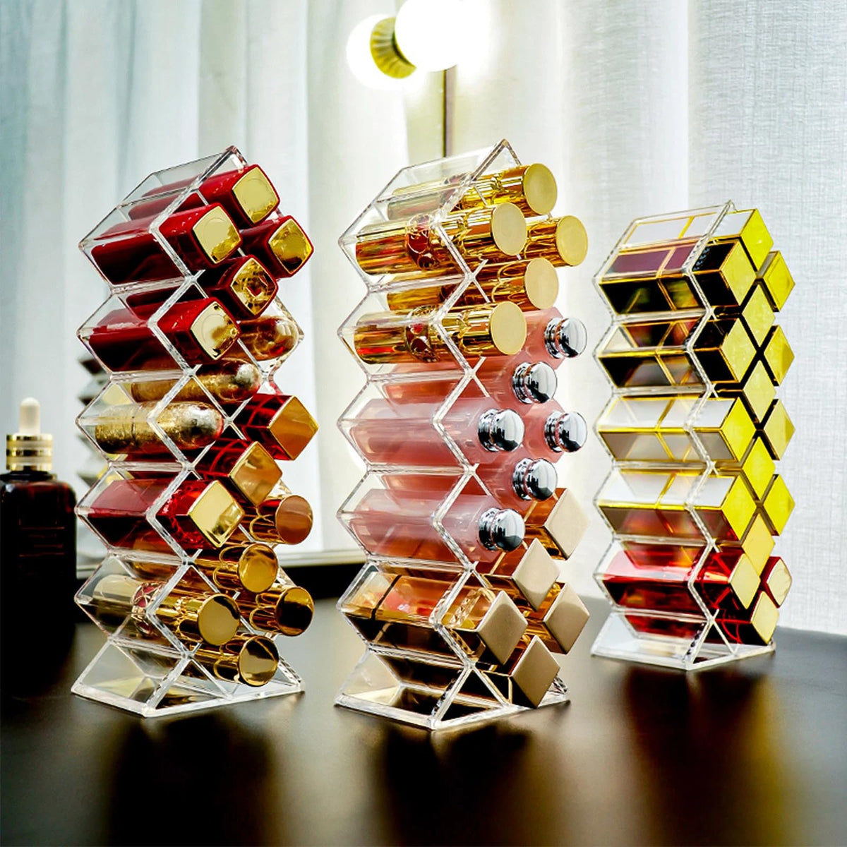 4 Pack 64 Slots Acrylic Lipstick Organizer J9380