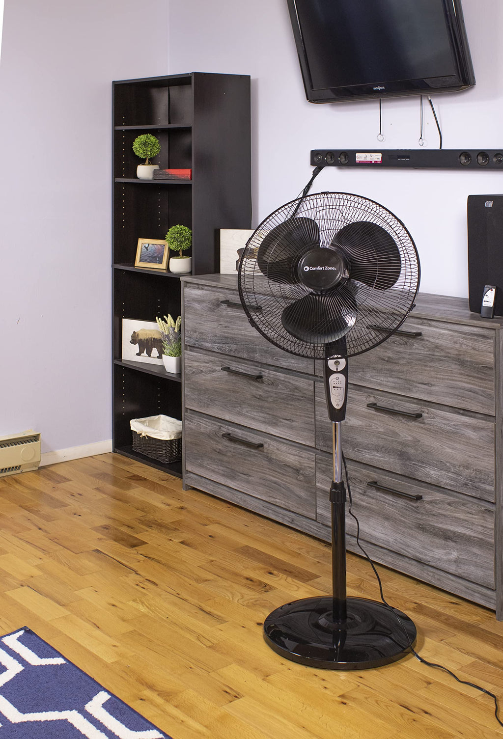 18 inch 3 Speed Oscillating Pedestal Fan with Remote Control K91812