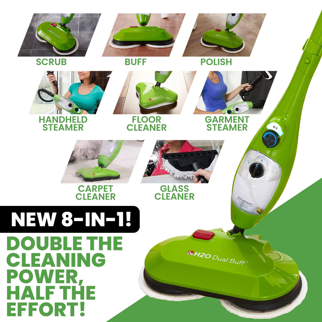 8 in 1 Handheld Steam Mop with 2 Washable Scrub Pads H194