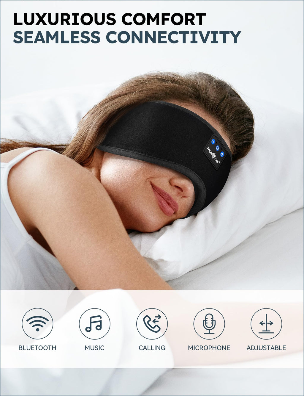 3D Bluetooth Sleep Headphones Headband Z6079