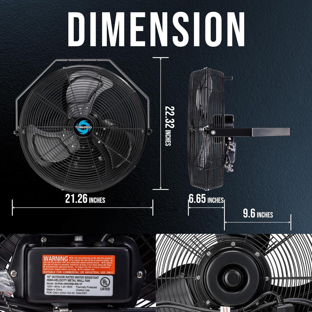 20-Inch High Velocity Wall Fan U212