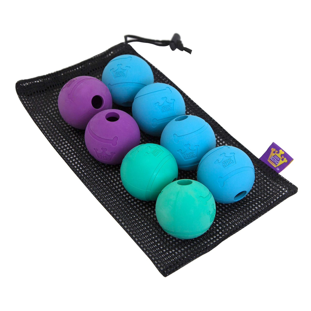 Extremely Durable Natural Rubber Toy 2.5 inch, 8-pack N226663