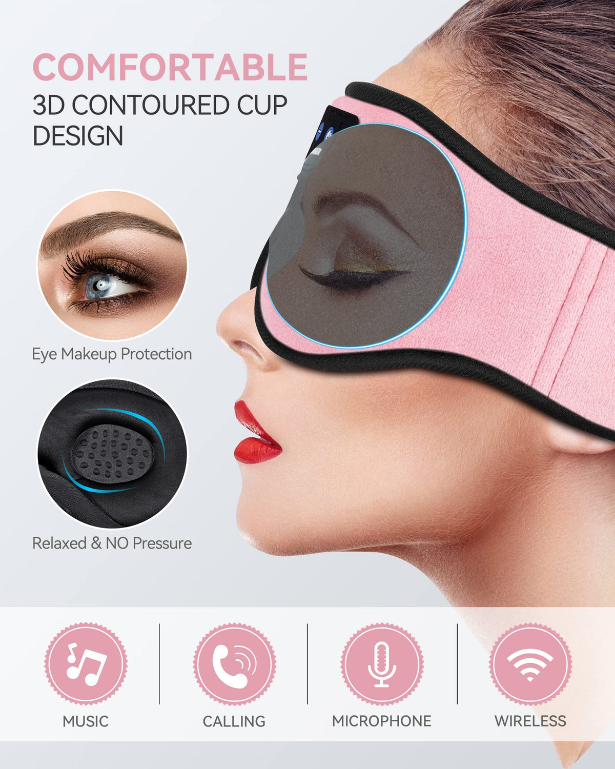 3D Bluetooth Sleep Headphones Headband Z6079