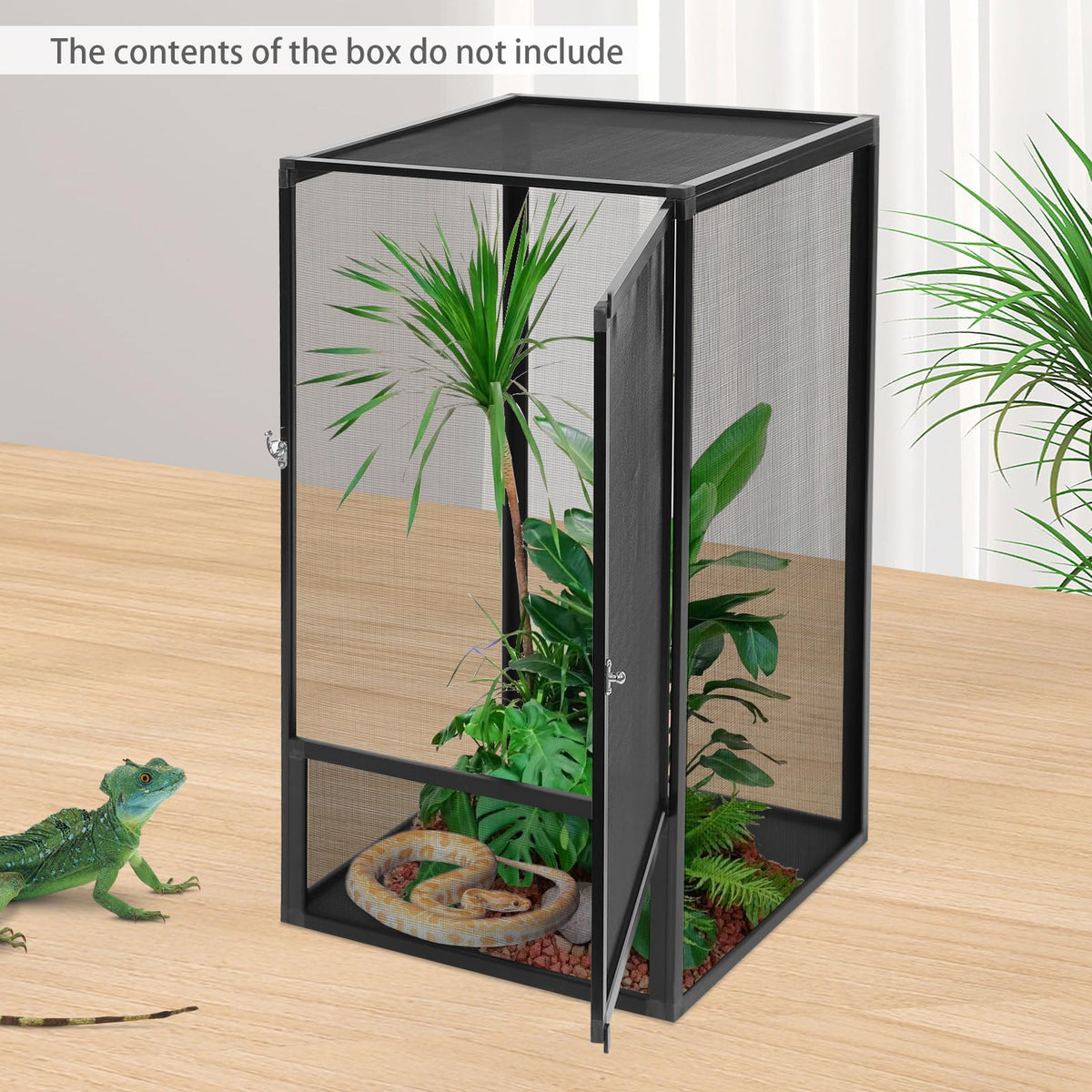 Terrarium Enclosure with Mesh Top and Locking Latch F622450