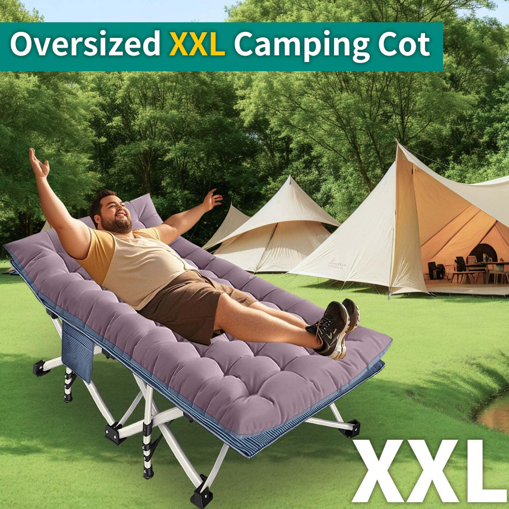 32" XXL Camping Cot with Mattress I753