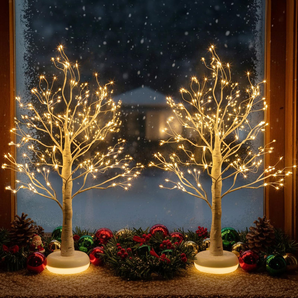 Birch Tree with Lights B62211