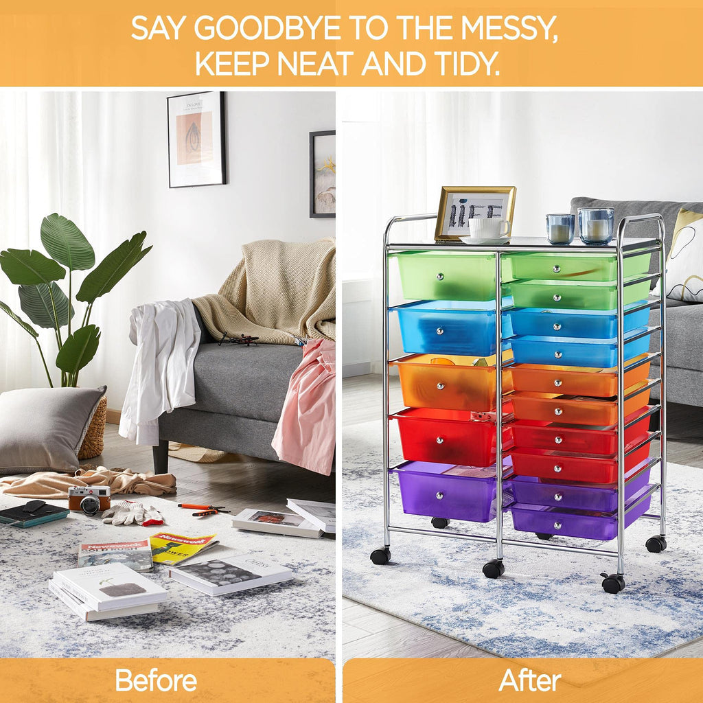 15 Drawer Rolling Storage Cart I430