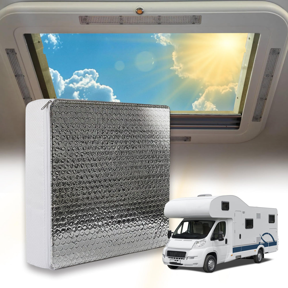 14″x14″x3″ RV Vent Insulator with Reflective Surface O21510