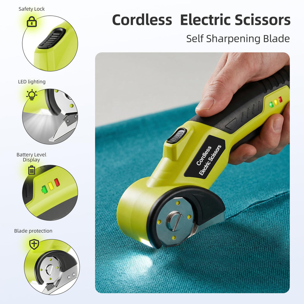 Cordless Electric Cutter with 2 Rotary Blades A9461