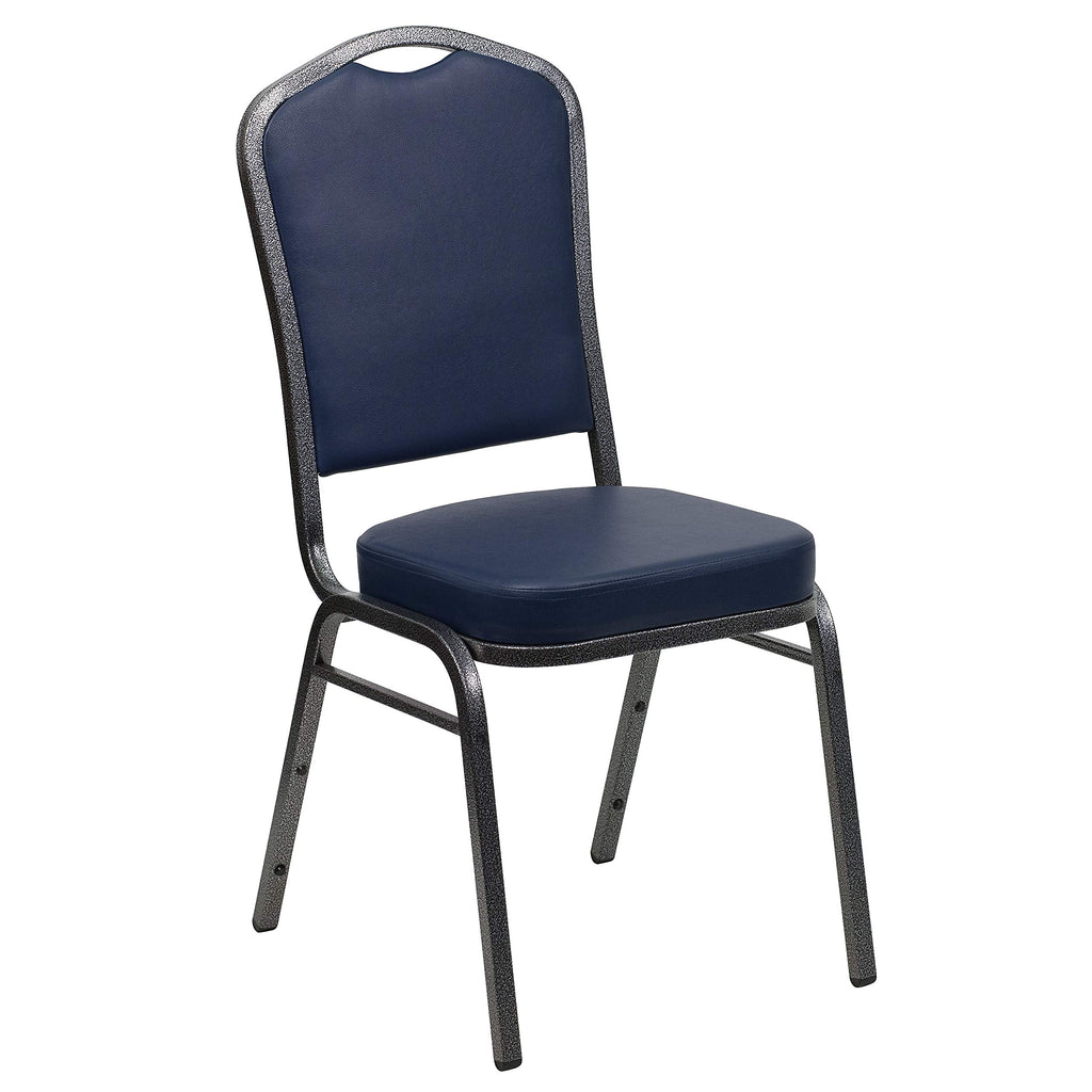 Silver Vinyl Stackable Banquet Chair Q135