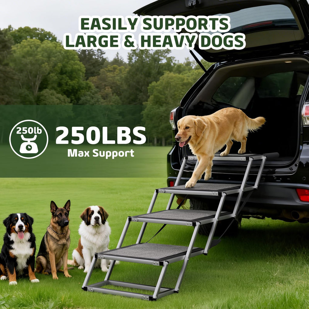 20'' Extra Wide 4-Step Aluminum Dog Stairs I277198