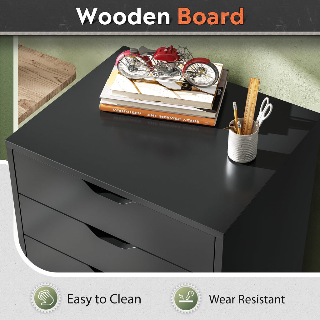 5 Drawer Black Filing Cabinet L86761