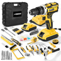21V Cordless Drill Driver Kit with 2 Batteries & Charger S4005