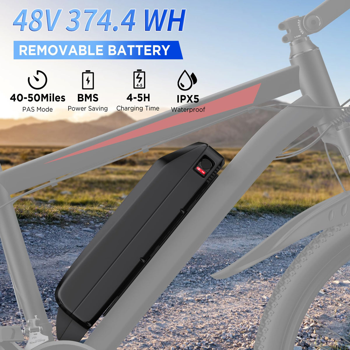 26" Electric Mountain Bike with 1000W Peak Motor X632665
