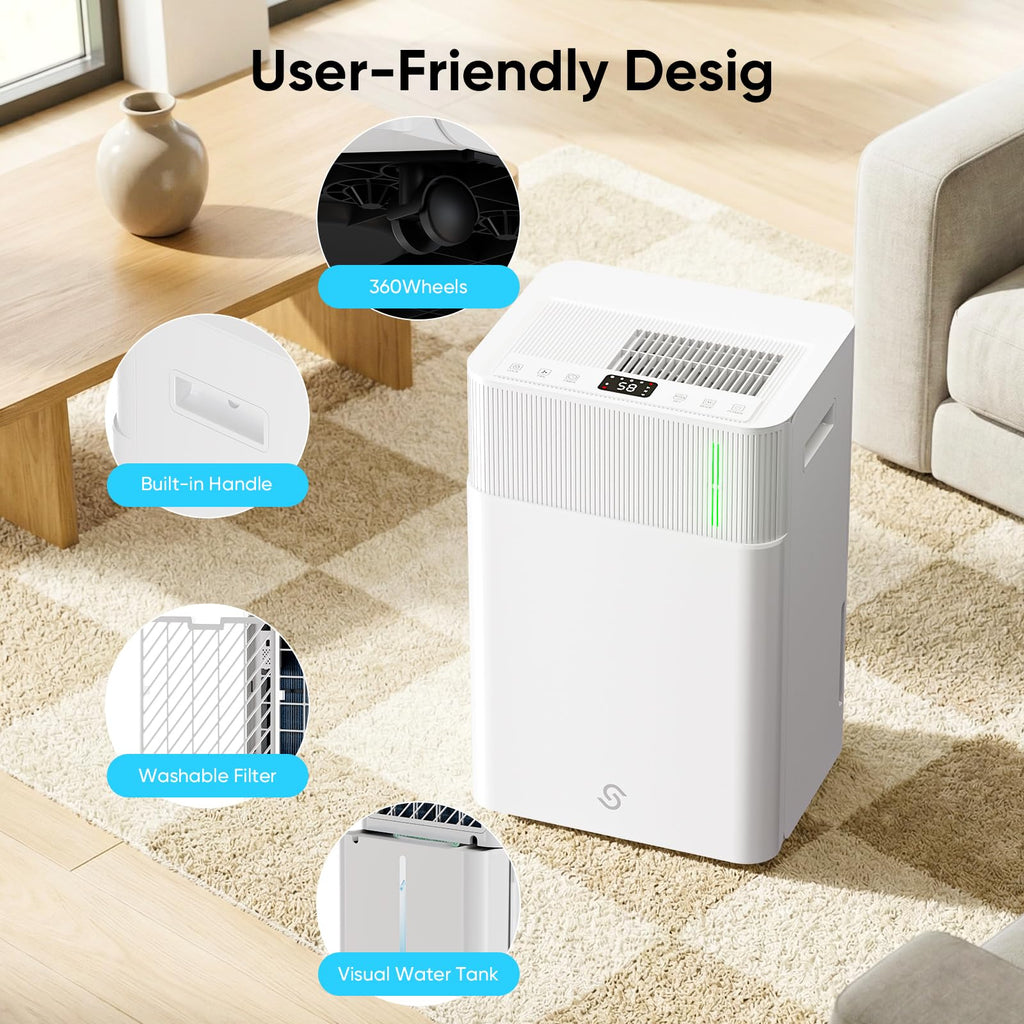 52-Pint 4,500 Sq Ft Dehumidifier with Drain Hose Q7261